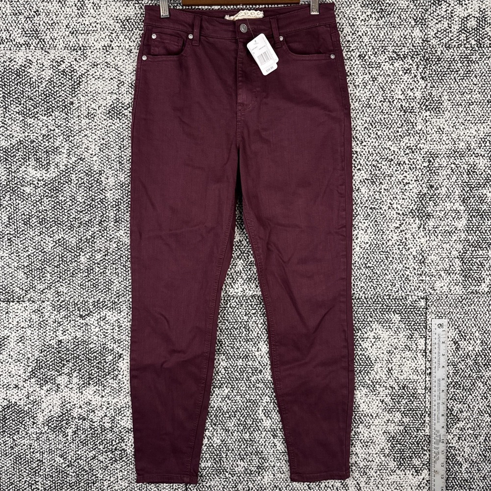 Altar'd State Womens Stretch Jeans 29/9 (FITS 29 X 27) Wine Taperedโ NEW